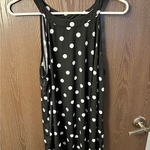 torrid Black Top with White Polka Dots